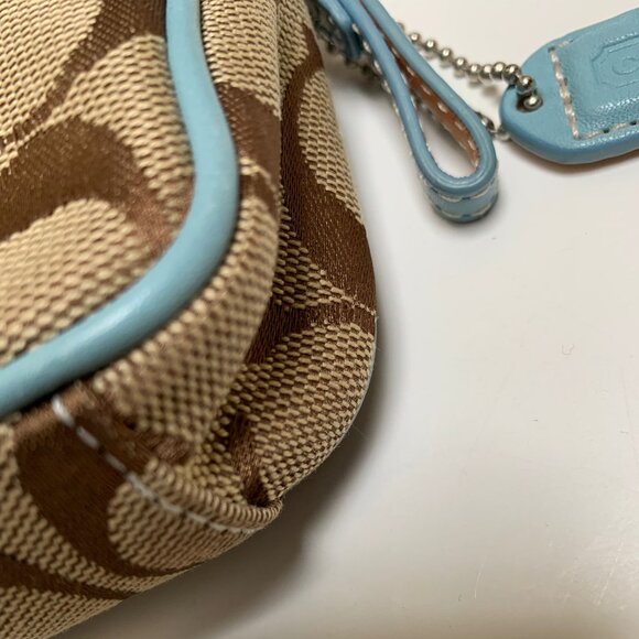 Rare Vintage Coach Blue Suede and Logo Fabric Belt bag - Picture 9 of 12